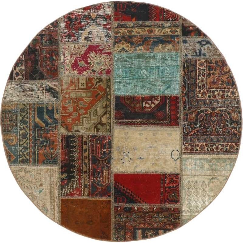 tappeto persia vintage patchwork cm 150x150