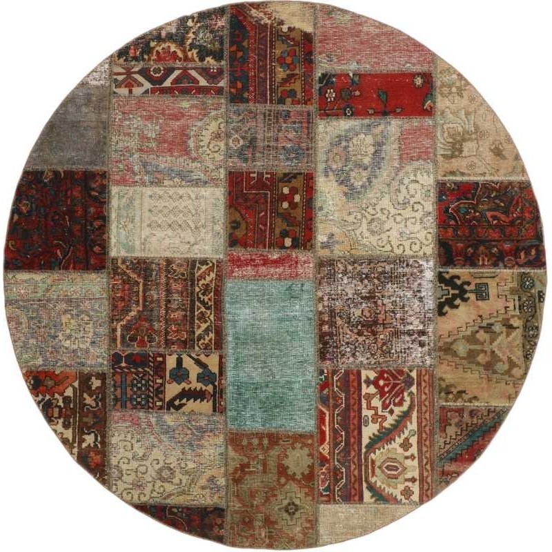 tappeto persia vintage patchwork cm 200x200