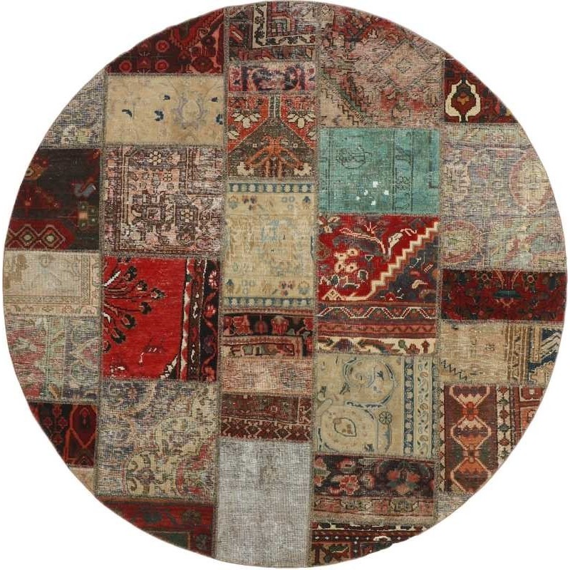 tappeto persia vintage patchwork cm 200x200