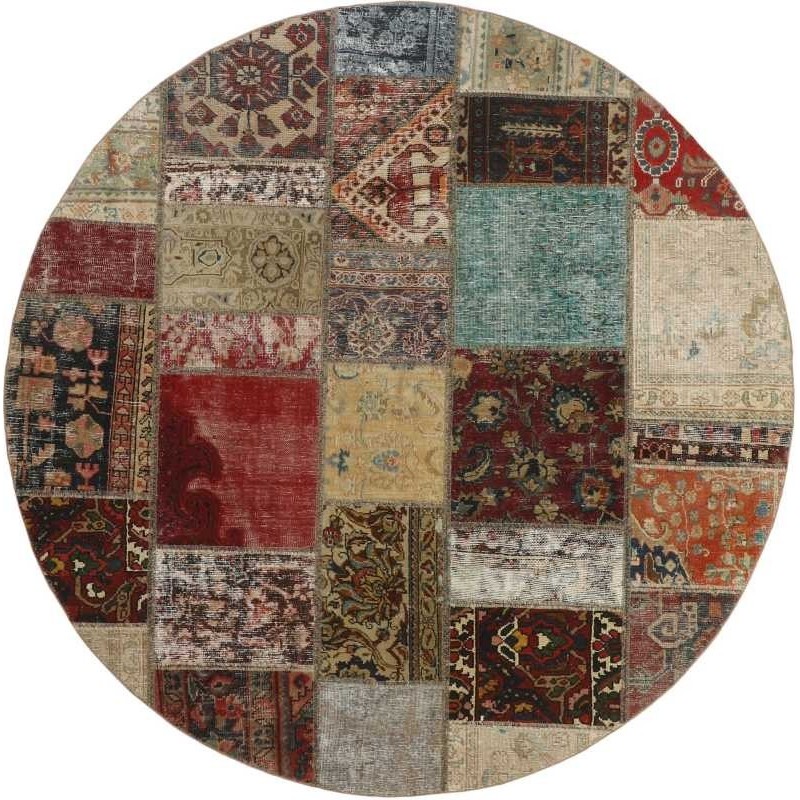 tappeto persia vintage patchwork cm 200x200