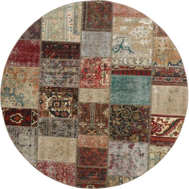 tappeto persia vintage patchwork cm 200x200