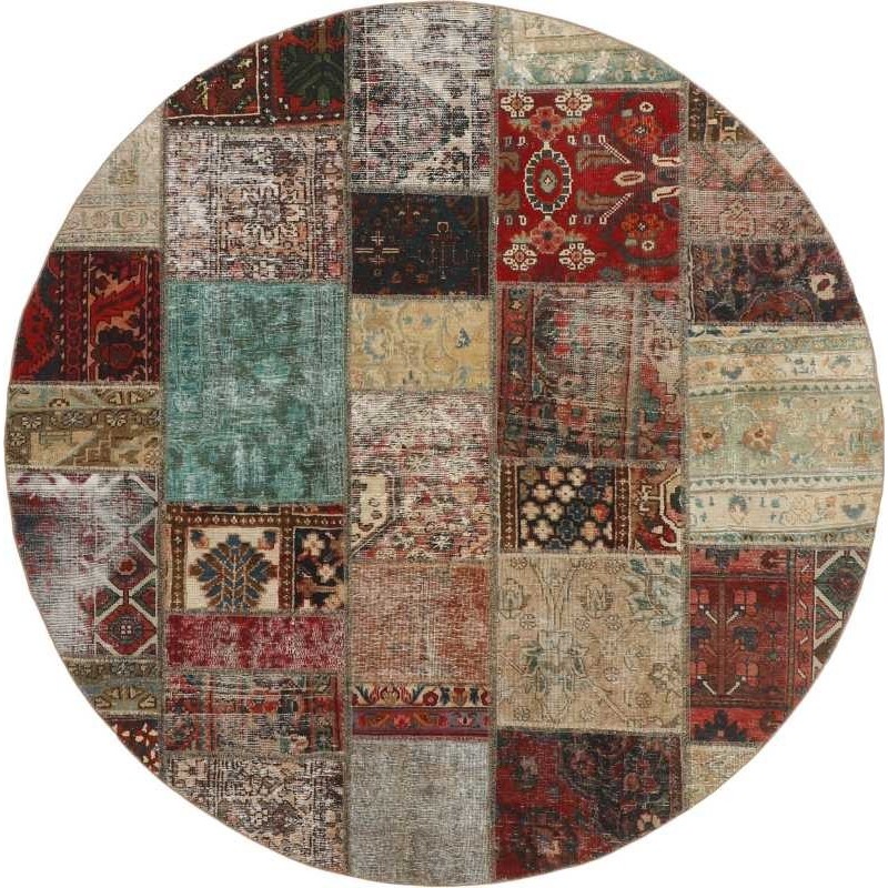 tappeto persia vintage patchwork cm 200x200
