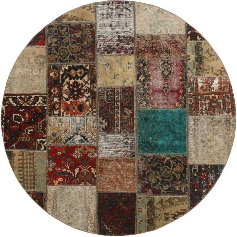 tappeto persia vintage patchwork cm 200x200