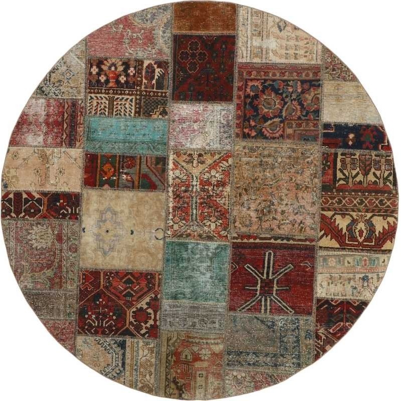 tappeto persia vintage patchwork cm 200x200