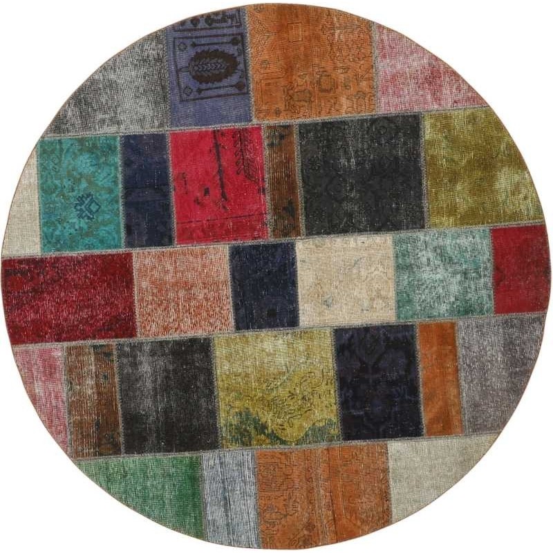 tappeto persia vintage patchwork cm 200x200