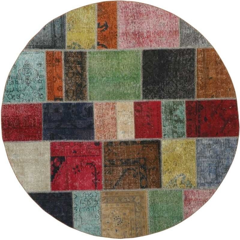 tappeto persia vintage patchwork cm 200x200
