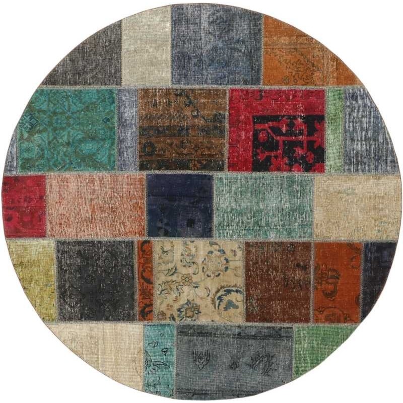 tappeto persia vintage patchwork cm 200x200