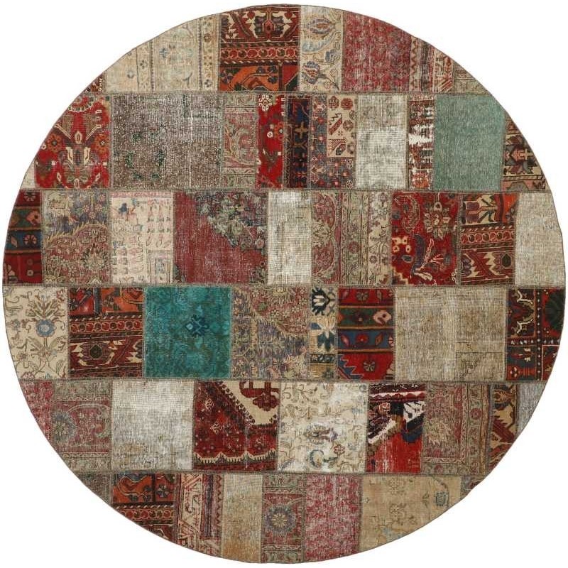 tappeto persia vintage patchwork cm 250x250
