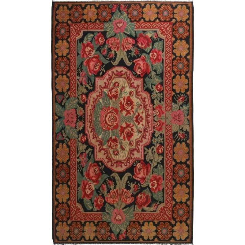 tappeto moldavia rose kelim old cm 204x330