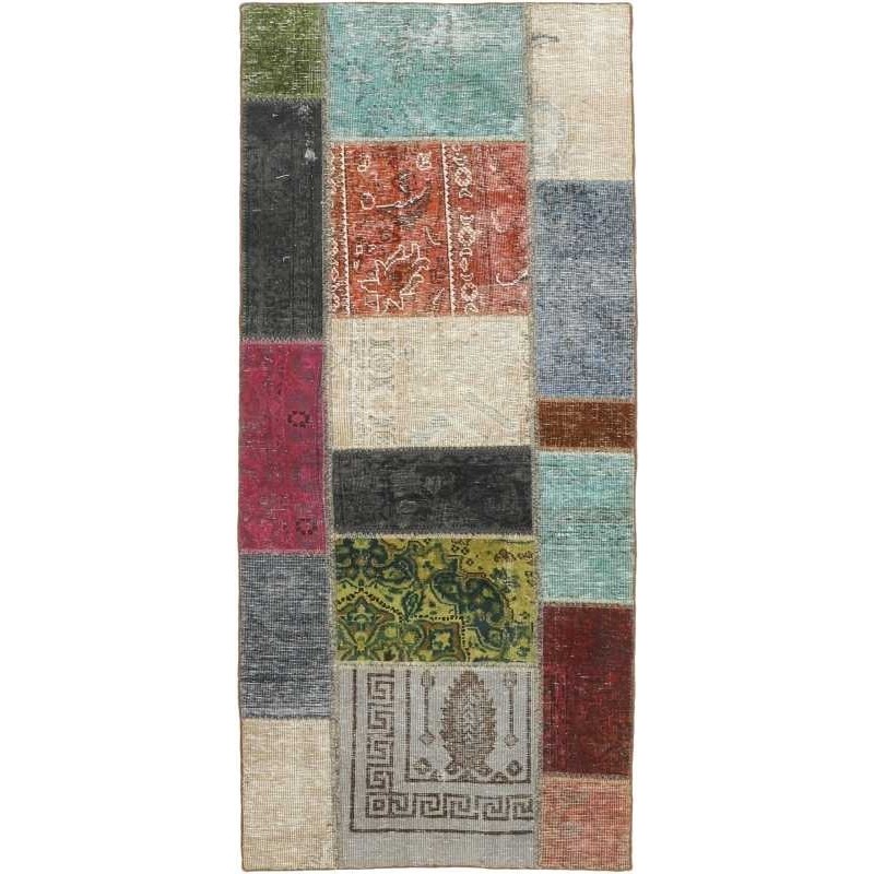 tappeto persia vintage patchwork cm 82x200