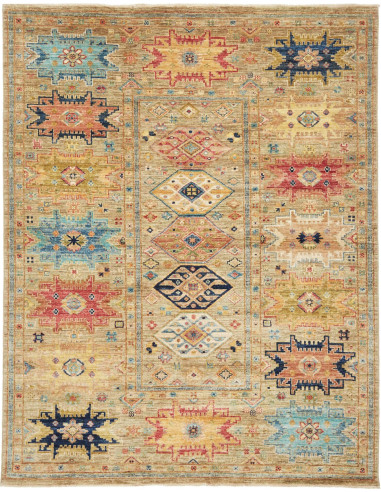 Tribal Pakistan abbronzatura e grigio ardesia scuro 152x196