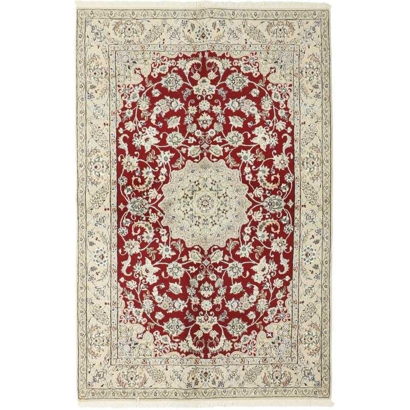 tappeto persia nain fine con seta cm 133x204
