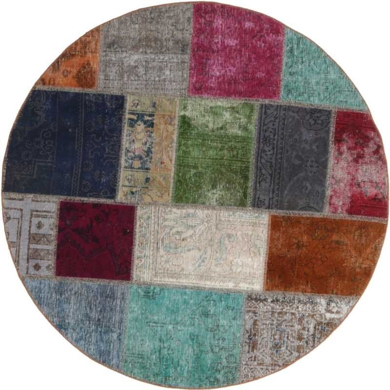 tappeto persia vintage patchwork cm 150x150