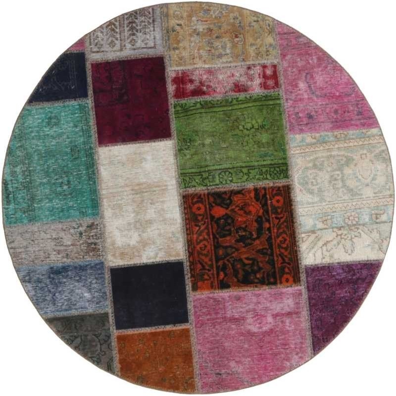 tappeto persia vintage patchwork cm 150x150