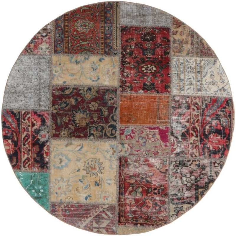 tappeto persia vintage patchwork cm 150x150