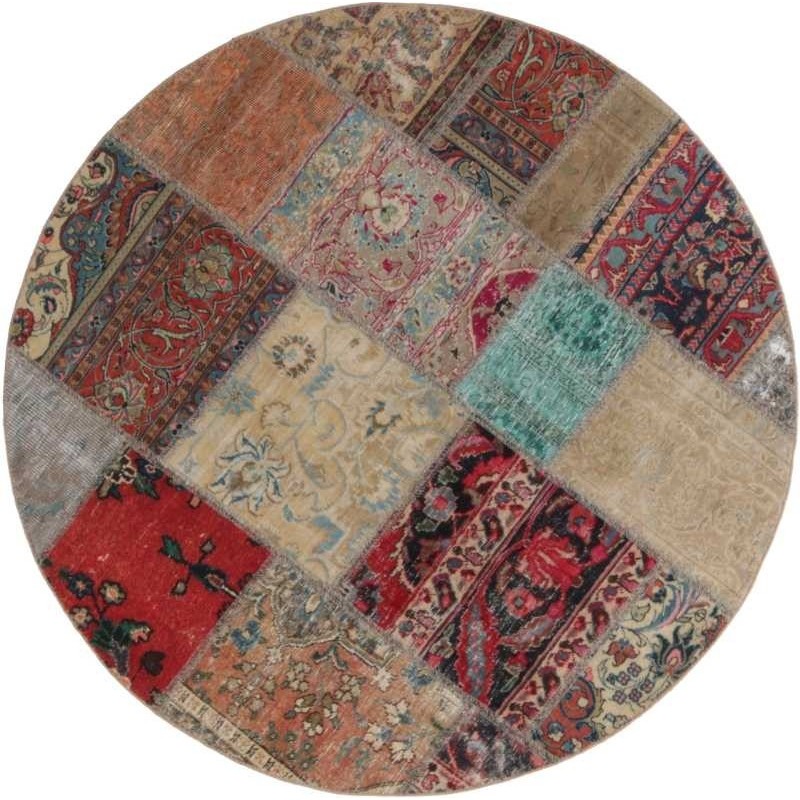 tappeto persia vintage patchwork cm 150x150