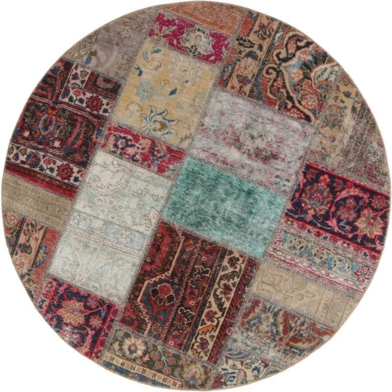 tappeto persia vintage patchwork cm 150x150