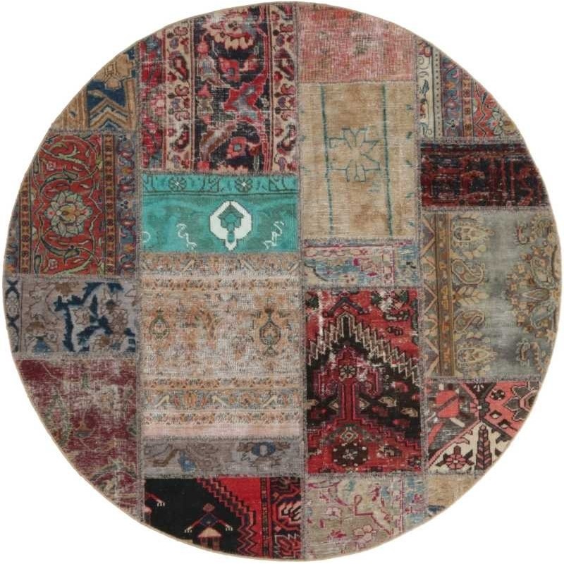 tappeto persia vintage patchwork cm 150x150