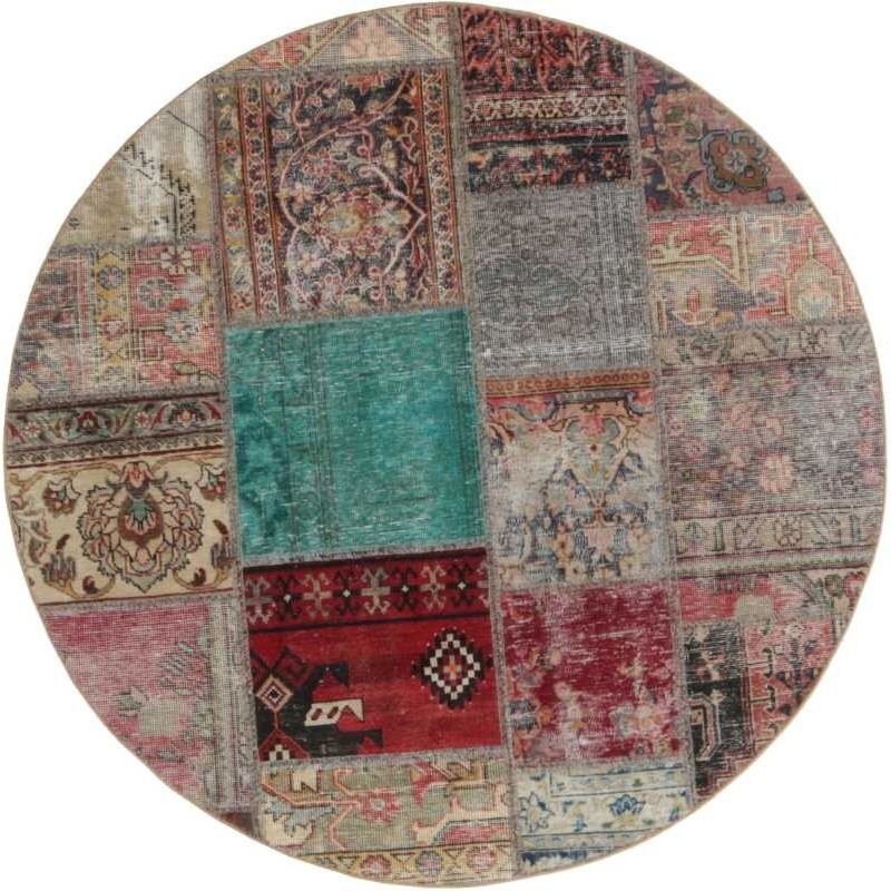 tappeto persia vintage patchwork cm 150x150