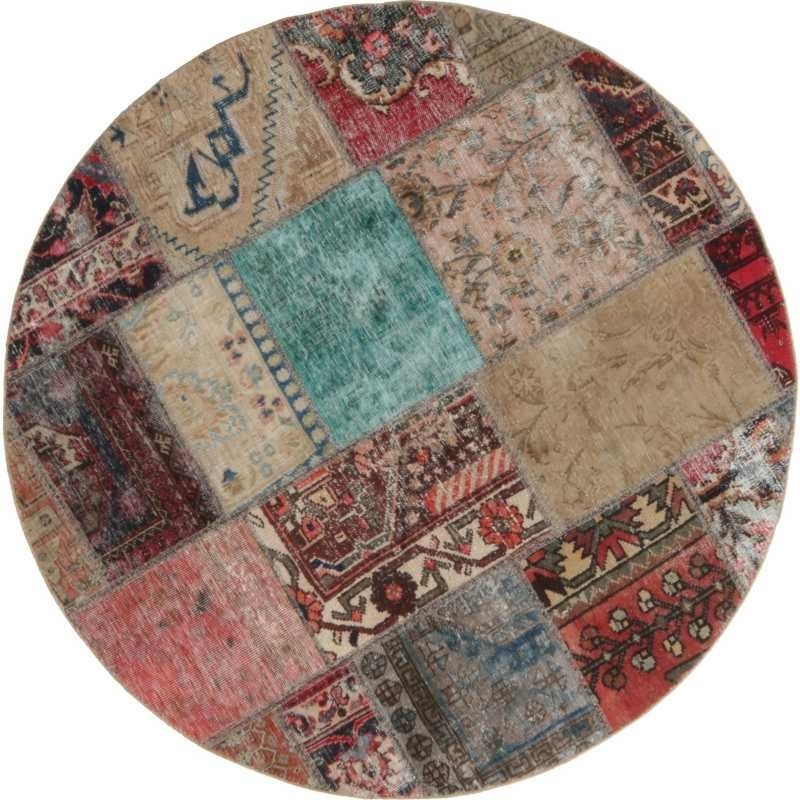 tappeto persia vintage patchwork cm 150x150
