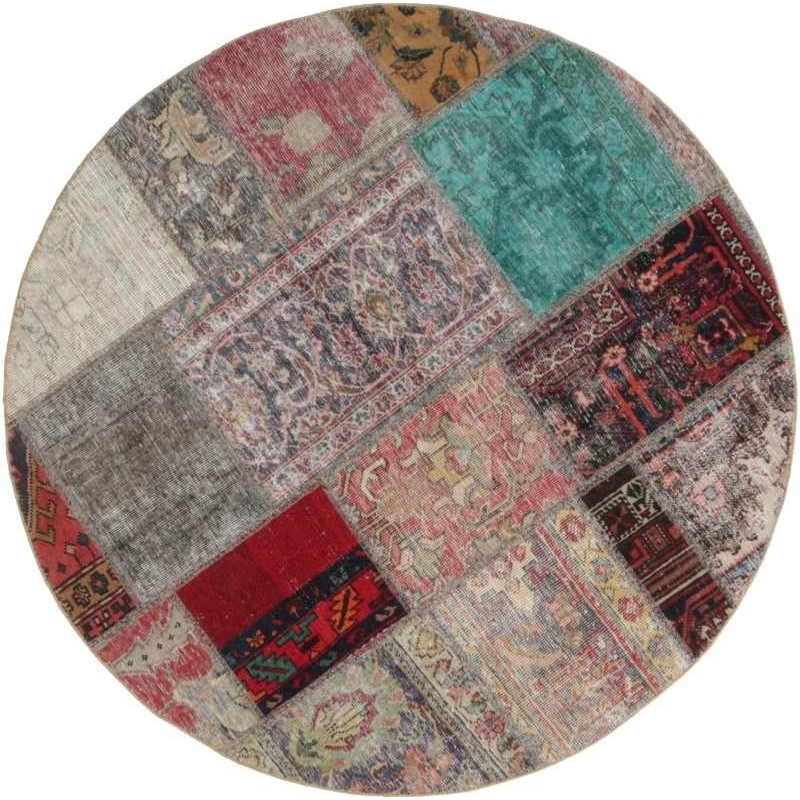 tappeto persia vintage patchwork cm 150x150