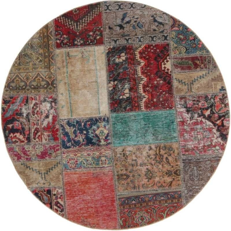 tappeto persia vintage patchwork cm 150x150