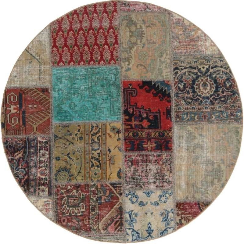 tappeto persia vintage patchwork cm 150x150