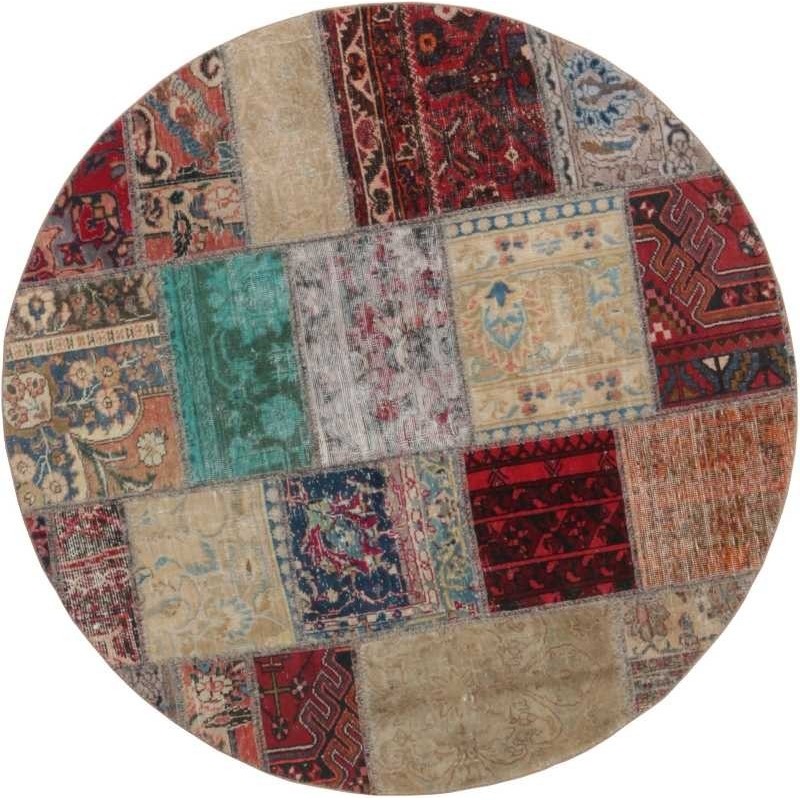 tappeto persia vintage patchwork cm 150x150