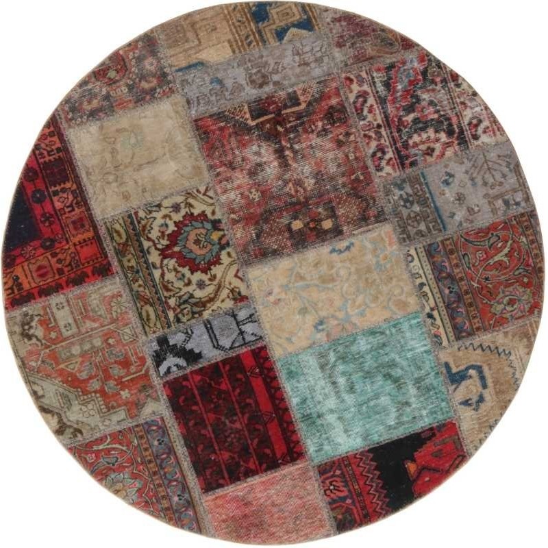 tappeto persia vintage patchwork cm 150x150