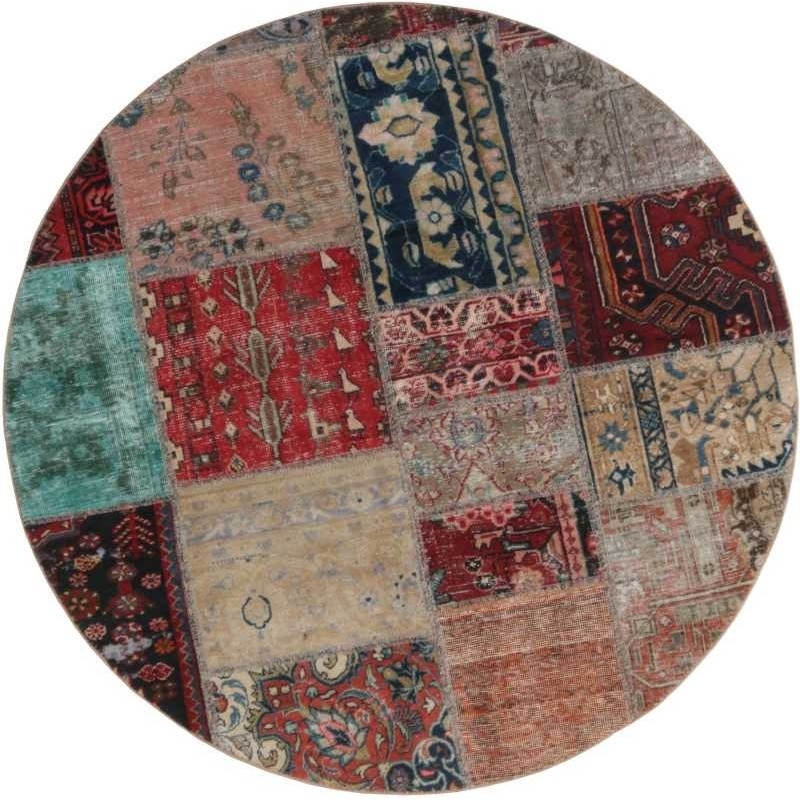 tappeto persia vintage patchwork cm 150x150