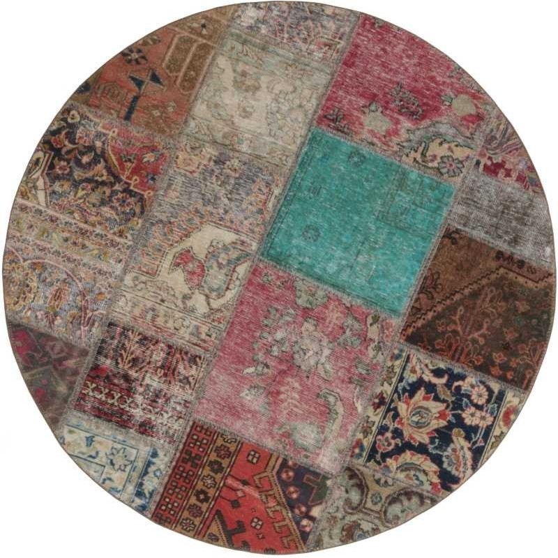 tappeto persia vintage patchwork cm 150x150