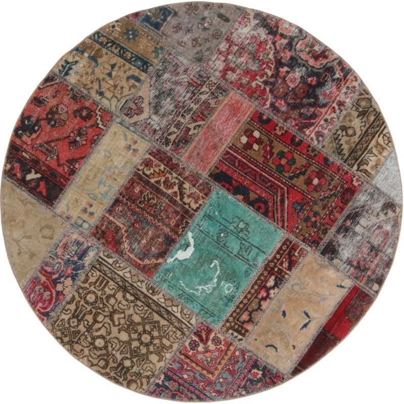 tappeto persia vintage patchwork cm 150x150