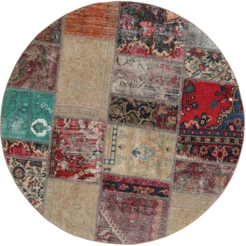 tappeto persia vintage patchwork cm 150x150