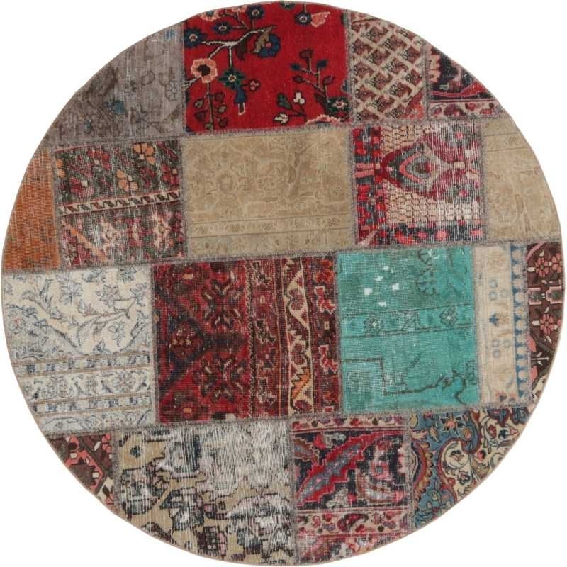 tappeto persia vintage patchwork cm 150x150