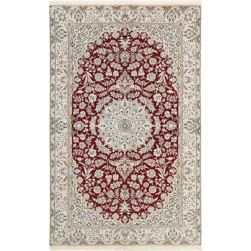 tappeto persia nain fine con seta cm 154x256