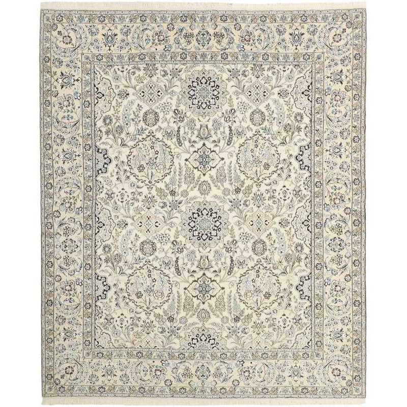 tappeto persia nain fine con seta cm 211x255