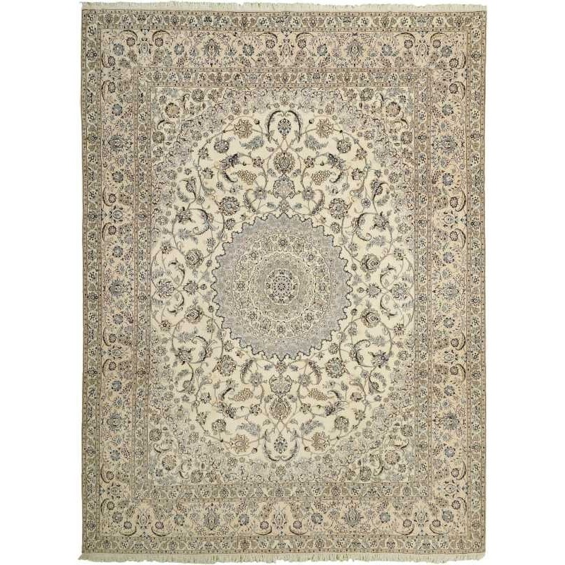 tappeto persia nain fine con seta cm 295x391