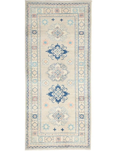 Kazak Pakistan grigio chiaro e grigio scuro 84x189