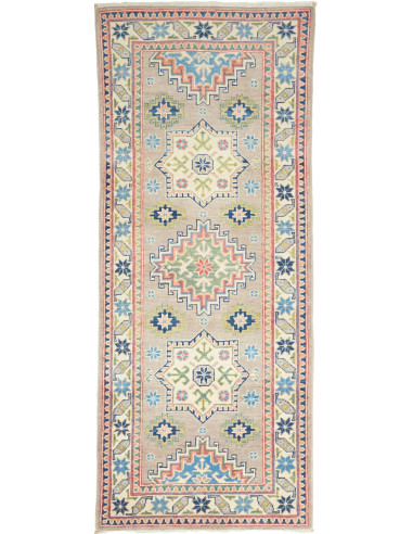 Kazak Pakistan argento e grigio chiaro 82x199