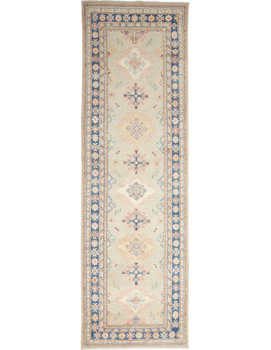 Kazak Pakistan argento e grigio tenue 85x286