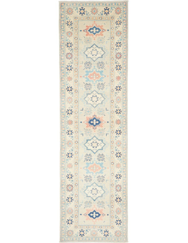 Kazak Pakistan grigio chiaro e grigio scuro 83x294