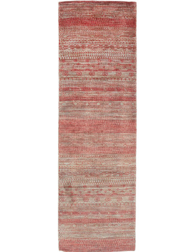 Gabbeh Fine Pakistan marrone rosato e gainsboro 76x252