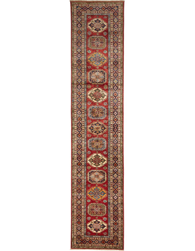 Kazak Fine Pakistan terra di siena e grano 82x400