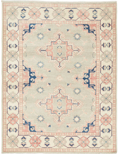 Kazak Pakistan grigio chiaro e grigio chiaro 105x135