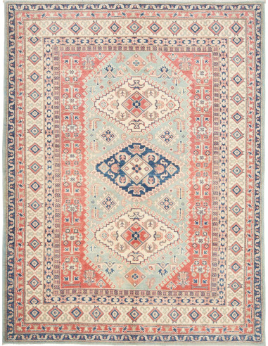 Kazak Pakistan abbronzatura e marrone rosato 147x194