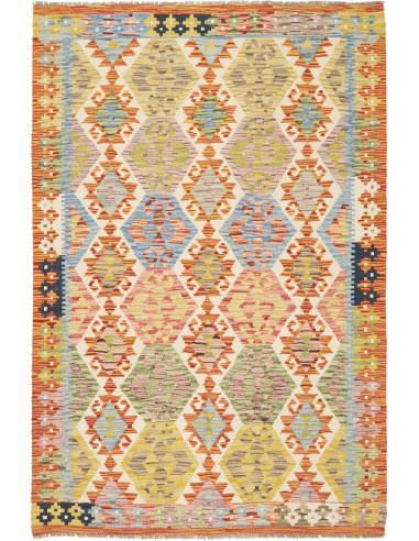 Kilim Pakistan abbronzatura e grigio tenue 129x182