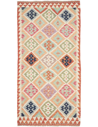 Kilim Pakistan argento e grigio chiaro 99x200