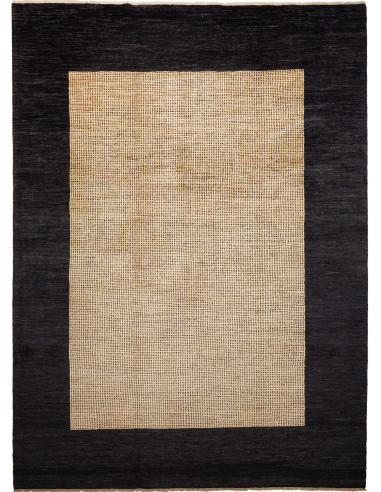 Gabbeh Moderno Pakistan grigio ardesia scuro e abbronzatura 167x247