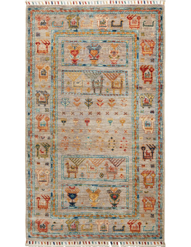 Rubin Pakistan marrone rosato e grigio ardesia scuro 80x133