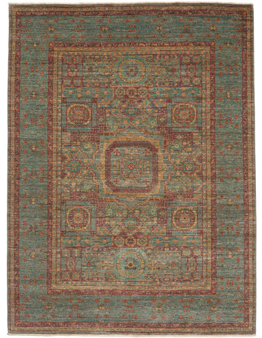 Mamlouk Pakistan grigio tenue e salmone scuro 153x207